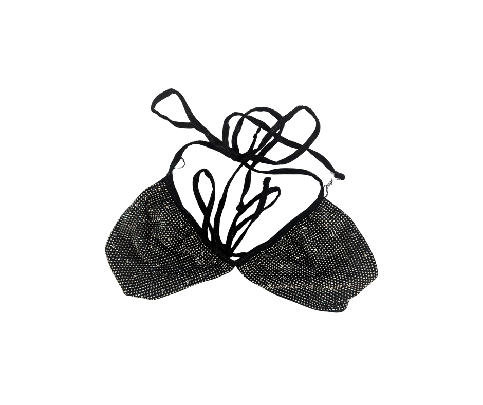 Bikini negro que brilla